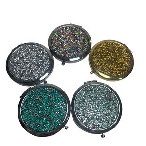Sparkling Glitter Compact Mirror - Assorted Colors Choose 1!